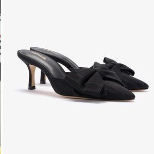 Larroudé Mini Elle Pump In Black Fabric